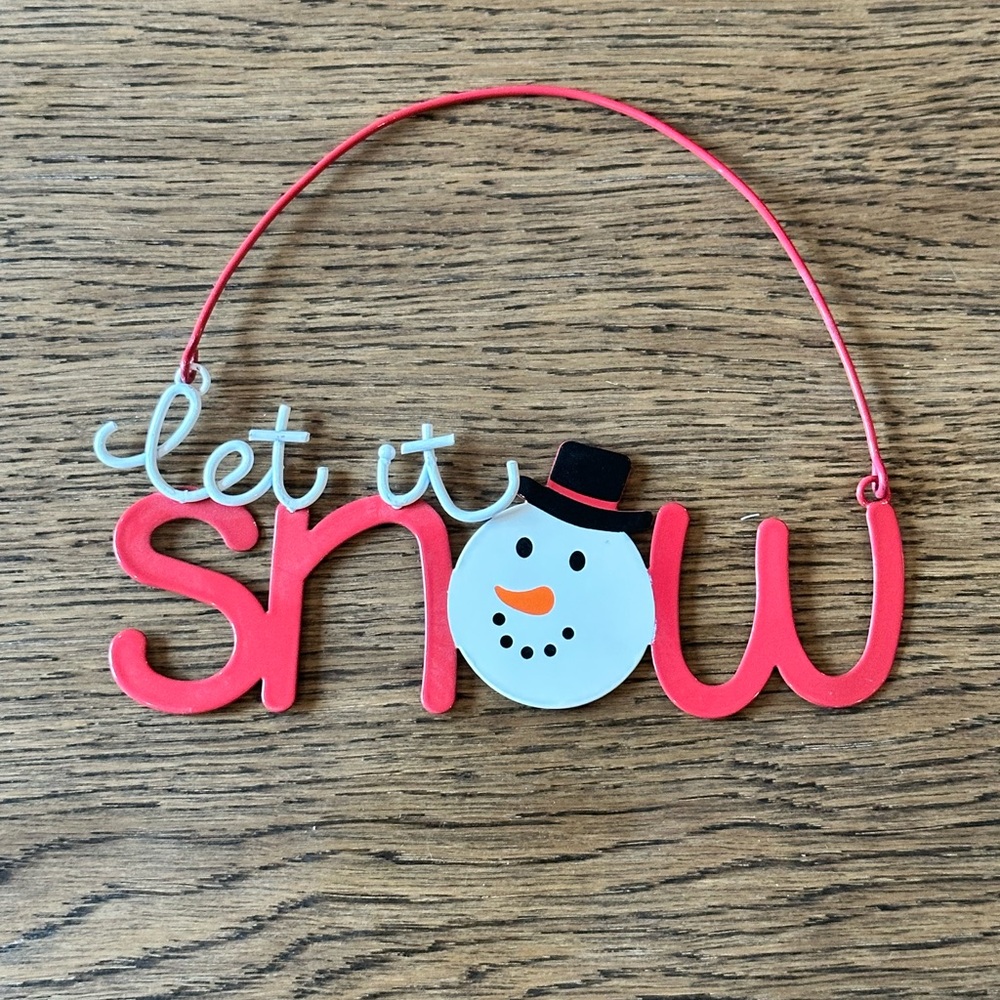 6 for $25 - Hallmark 'Let It Snow' Metal Ornament